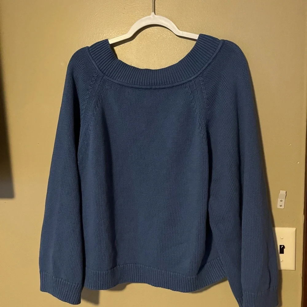 J. Crew Classic Blue Crew Neck Sweater